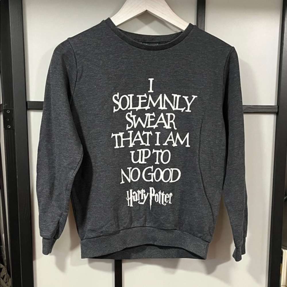 Harry Potter Quotes Gray Sweater Women's Size 4 or Small